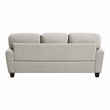 Pemberly Row Chenille 3-Piece Living Room Set with 2 Decorative Pillows in Gray