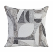 Pemberly Row Chenille 3-Piece Living Room Set with 2 Decorative Pillows in Gray