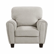 Pemberly Row Chenille 3-Piece Living Room Set with 2 Decorative Pillows in Gray