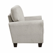 Pemberly Row Chenille 3-Piece Living Room Set with 2 Decorative Pillows in Gray