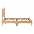 Pemberly Row Rubberwood Twin Platform Bed with Spindle Headboard in Natural