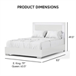 Pemberly Row White Bedroom Set with 2 Nightstands and Queen Bed