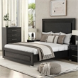 Pemberly Row King Bed and 2 Nightstands Set in Black