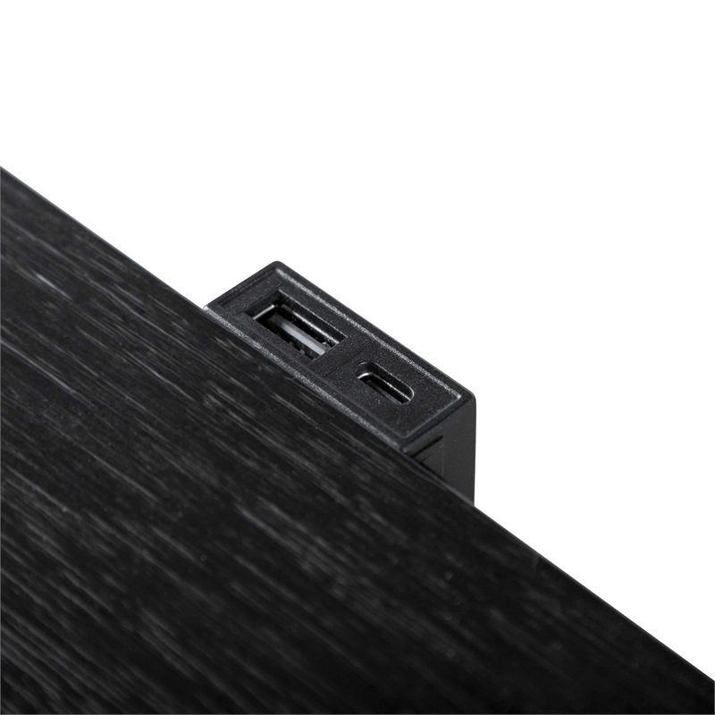 Pemberly Row King Bed and 2 Nightstands Set in Black