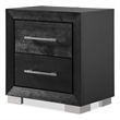 Pemberly Row King Bed and 2 Nightstands Set in Black
