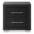 Pemberly Row King Bed and 2 Nightstands Set in Black