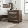Pemberly Row Queen Bed and 2 Nightstands Set in Espresso Finish