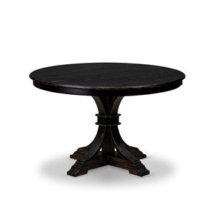Pemberly Row Modern Dining Table in Sand Blasted Black Finish