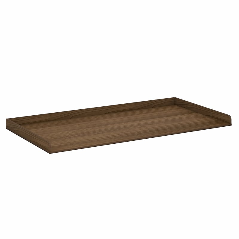Pemberly Row Washer Dryer Countertop with Edge Rails in Modern Walnut