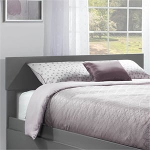 Pemberly Row Full Wood Panel Headboard in Gray