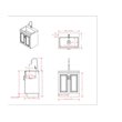Pemberly Row Deluxe Laundry Cabinet with Stainless Steel Sink in White