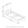 Pemberly Row Twin PU Leather Upholstered Bedframe in Plain White
