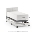Pemberly Row Twin PU Leather Upholstered Bedframe in Plain White