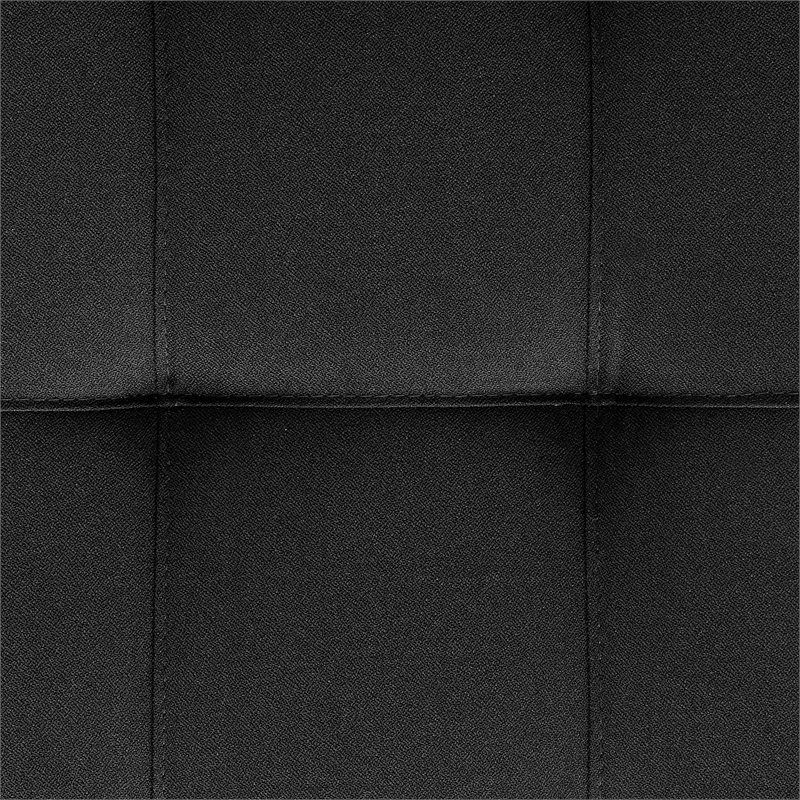 Pemberly Row King Upholstered Tufted Headboard in Plain Black