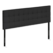 Pemberly Row King Upholstered Tufted Headboard in Plain Black
