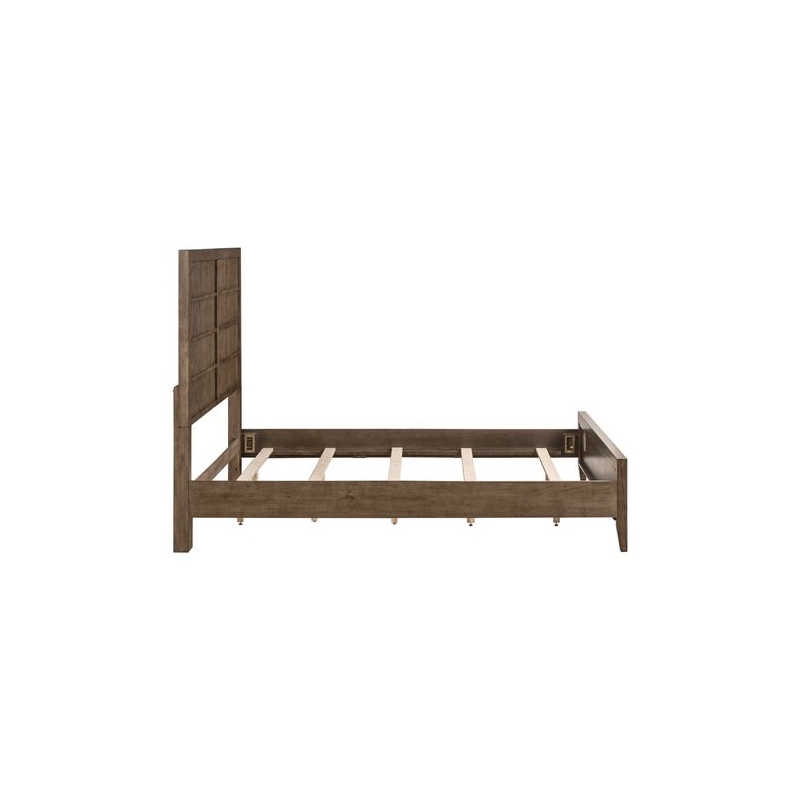 Pemberly Row King Panel Bed with Picture Frame Molding in Brown