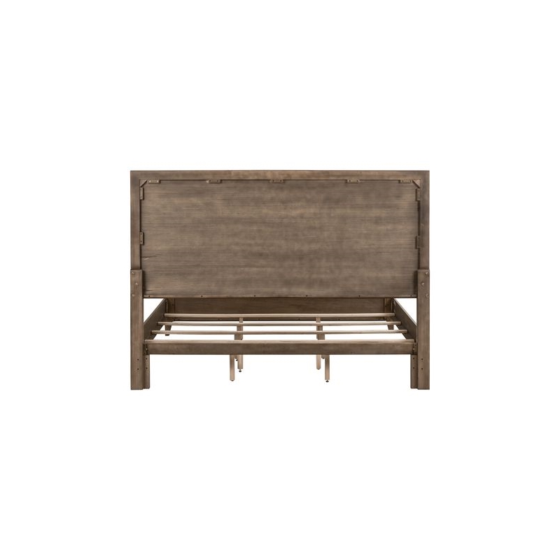 Pemberly Row King Panel Bed with Picture Frame Molding in Brown