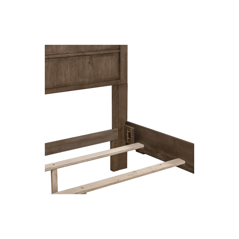 Pemberly Row King Panel Bed with Picture Frame Molding in Brown