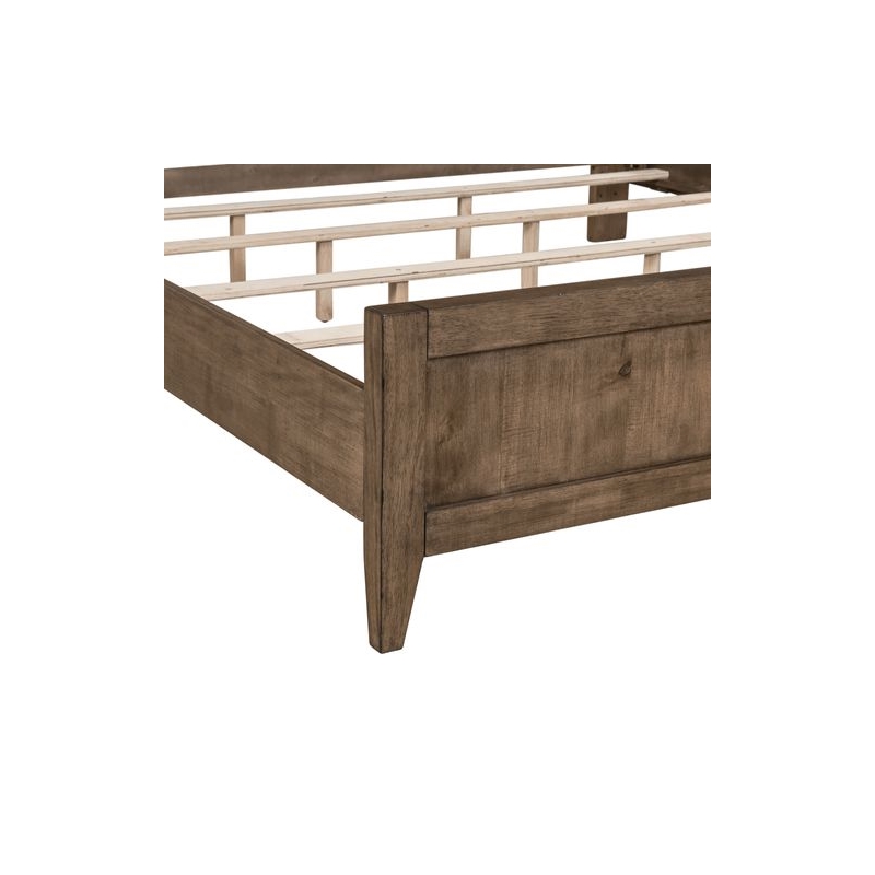 Pemberly Row King Panel Bed with Picture Frame Molding in Brown