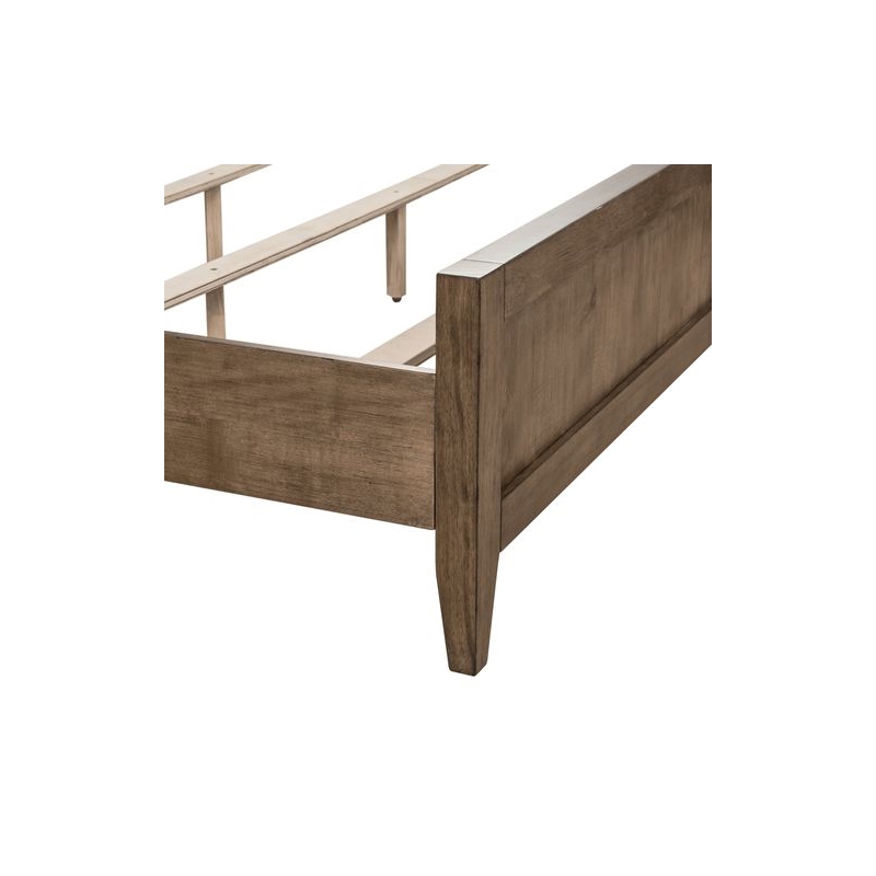 Pemberly Row King Panel Bed with Picture Frame Molding in Brown
