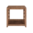 Pemberly Row 3 Piece Cocktail and End Table Set with Open Slats in Brown