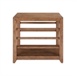 Pemberly Row 3 Piece Cocktail and End Table Set with Open Slats in Brown