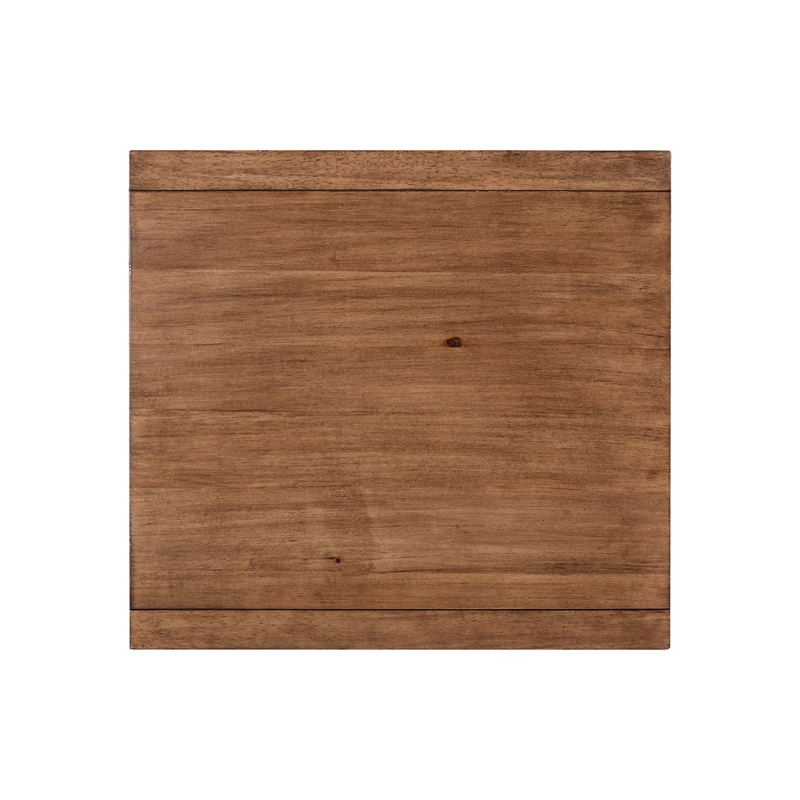 Pemberly Row 3 Piece Cocktail and End Table Set with Open Slats in Brown