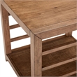 Pemberly Row 3 Piece Cocktail and End Table Set with Open Slats in Brown