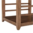 Pemberly Row 3 Piece Cocktail and End Table Set with Open Slats in Brown