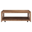 Pemberly Row 3 Piece Cocktail and End Table Set with Open Slats in Brown