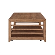 Pemberly Row 3 Piece Cocktail and End Table Set with Open Slats in Brown