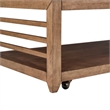 Pemberly Row 3 Piece Cocktail and End Table Set with Open Slats in Brown
