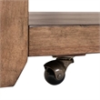 Pemberly Row 3 Piece Cocktail and End Table Set with Open Slats in Brown