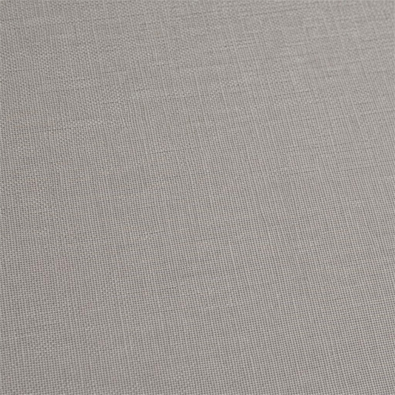 Pemberly Row Queen Upholstered Poster Headboard with Tapered Posts in Brown