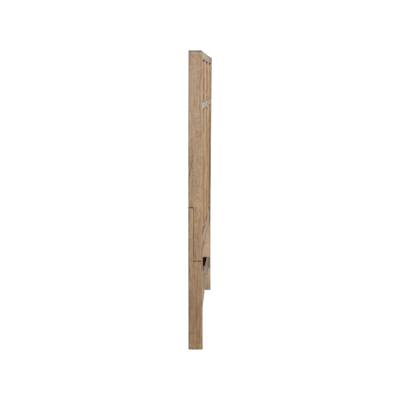 Pemberly Row King Panel Headboard with Picture Frame Molding in Brown