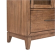 Pemberly Row Glass Door Bunching Display Cabinet with LED Lighting in Brown