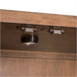 Pemberly Row Glass Door Bunching Display Cabinet with LED Lighting in Brown