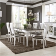 Pemberly Row 7 Piece Rectangular Table Dining Room Set in White