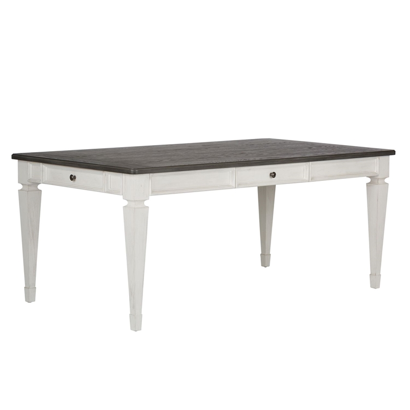 Pemberly Row 5 Piece Rectangular Table Dining Room Set in White