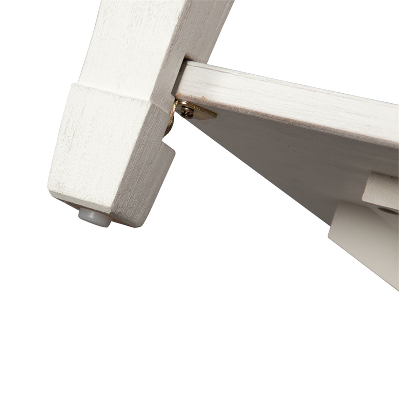 Pemberly Row Rectangular Cocktail Table with Drawer and Casters in White