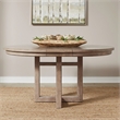 Pemberly Row Pedestal Dining Table with 12 Inch Leaf in Brown