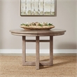 Pemberly Row Pedestal Dining Table with 12 Inch Leaf in Brown