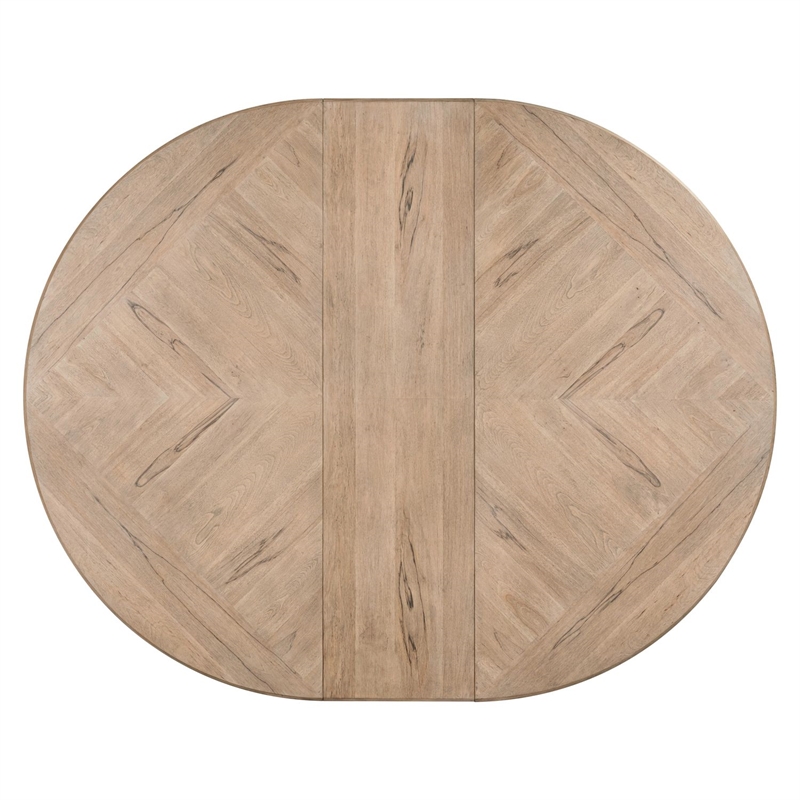 Pemberly Row Pedestal Dining Table with 12 Inch Leaf in Brown