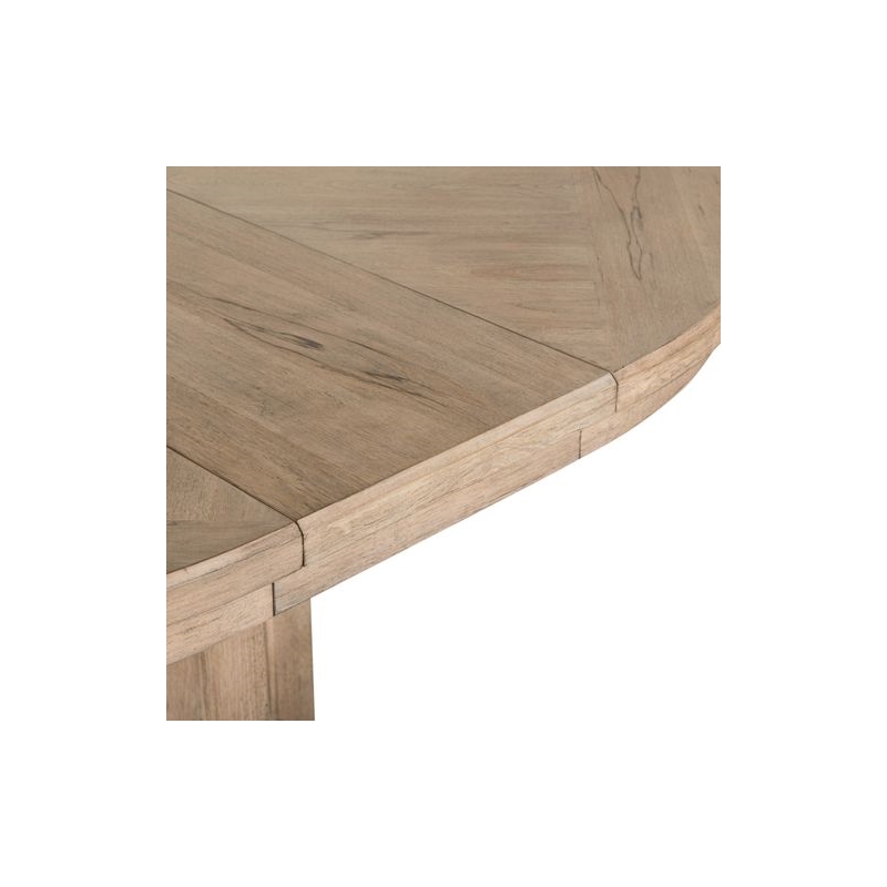 Pemberly Row Pedestal Dining Table with 12 Inch Leaf in Brown