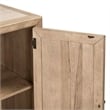 Pemberly Row Accent Buffet Cabinet with White Stone Top in Beige