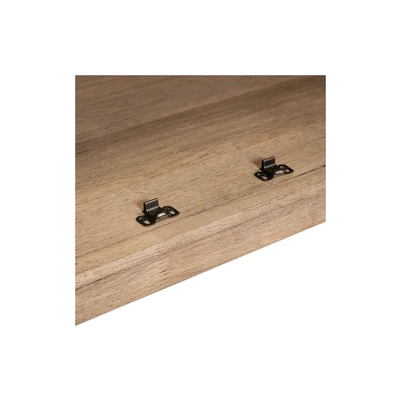 Pemberly Row Accent Buffet Cabinet with White Stone Top in Beige