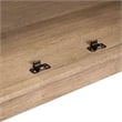 Pemberly Row Accent Buffet Cabinet with White Stone Top in Beige