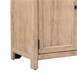 Pemberly Row Accent Buffet Cabinet with White Stone Top in Beige