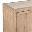 Pemberly Row Accent Buffet Cabinet with White Stone Top in Beige