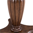 Pemberly Row Round End Table with Reeded Pedestal and Bun Feet in Brown